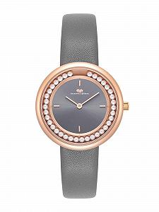 Женские часы Rhodenwald & Söhne Аналоговый Кварцевый механизм Кожаный ремешок Серый, золотой, Без мотива - Фото 1