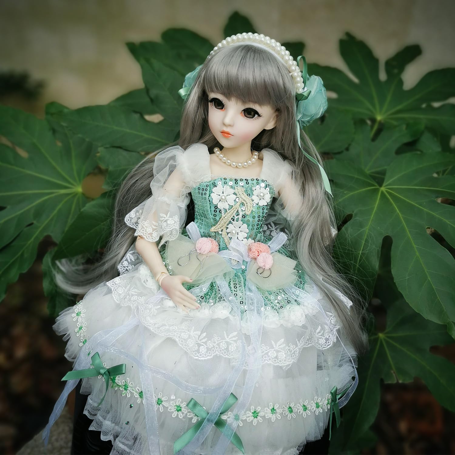 Лялька EVA BJD 1/3 BJD Doll Ball Mechanical Articulated 61 см Принцеса SD з макіяжем + Повний набір аксесуарів (Sylph), фото №4
