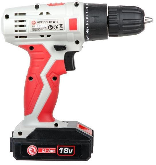 Шуруповерт аккумуляторный Intertool 18 В DT-0315, фото №2 Шуруповерт аккумуляторный Intertool 18 В DT-0315, фото №2