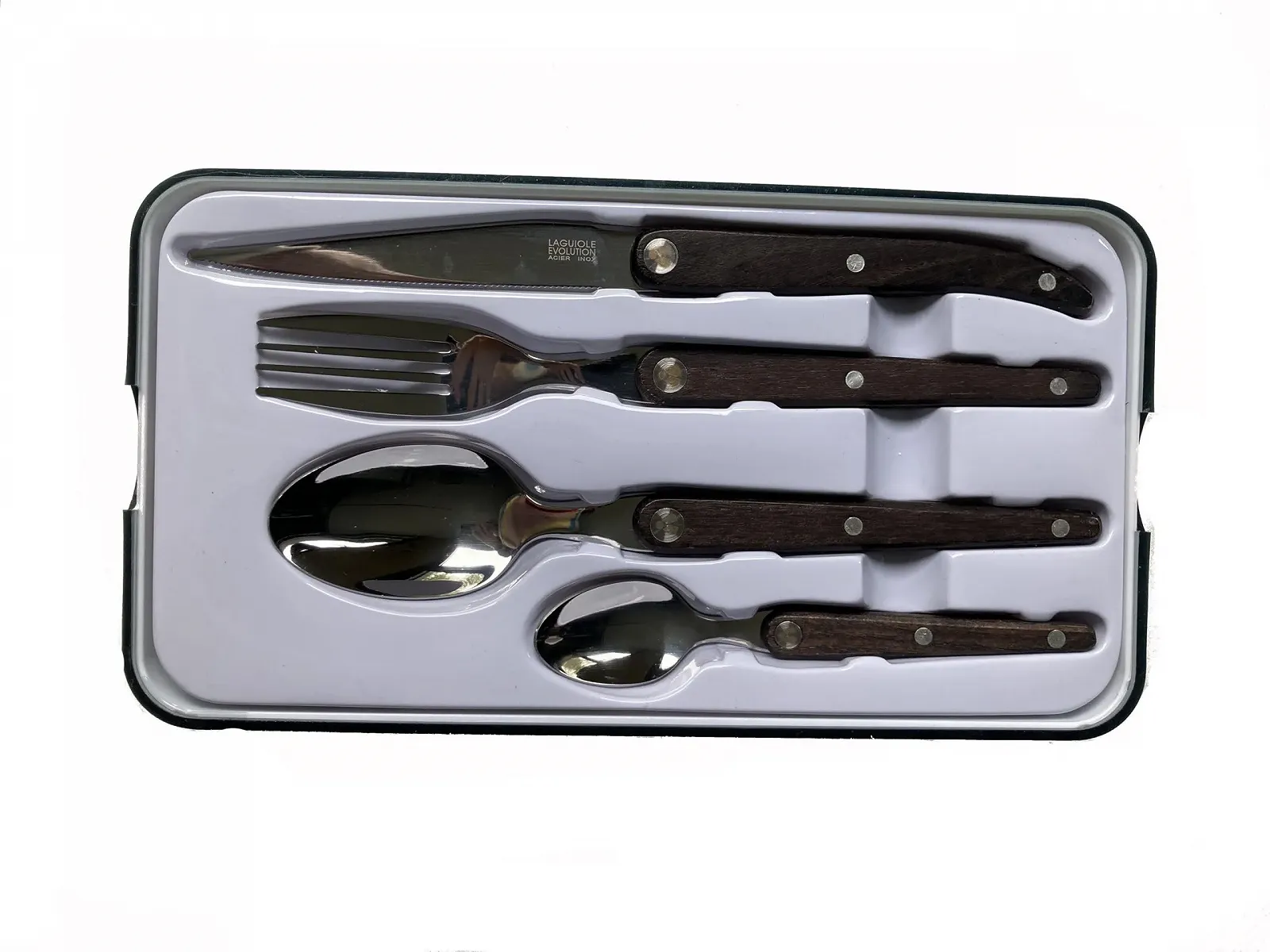 Набір столових приборів Laguiole Evolution Sens Collection (Темне дерево) 16 предметів, фото №1