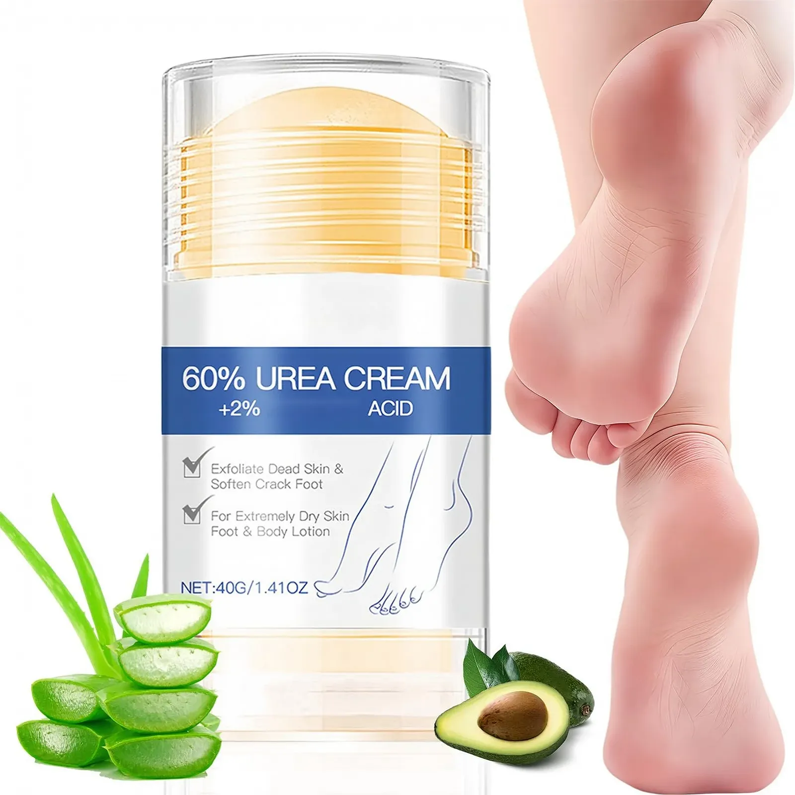 Крем для ног и рук Urea Cream 60% увлажняющий в стике 1.41 унции, фото №1 Крем для ног и рук Urea Cream 60% увлажняющий в стике 1.41 унции, фото №1