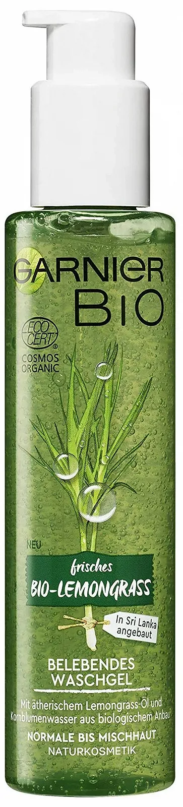 Гель для вмивання Garnier Organic Lemongrass Invigorating Wash Gel Натуральна косметика з гліцерином і ефірними оліями, 150 мл, фото №1