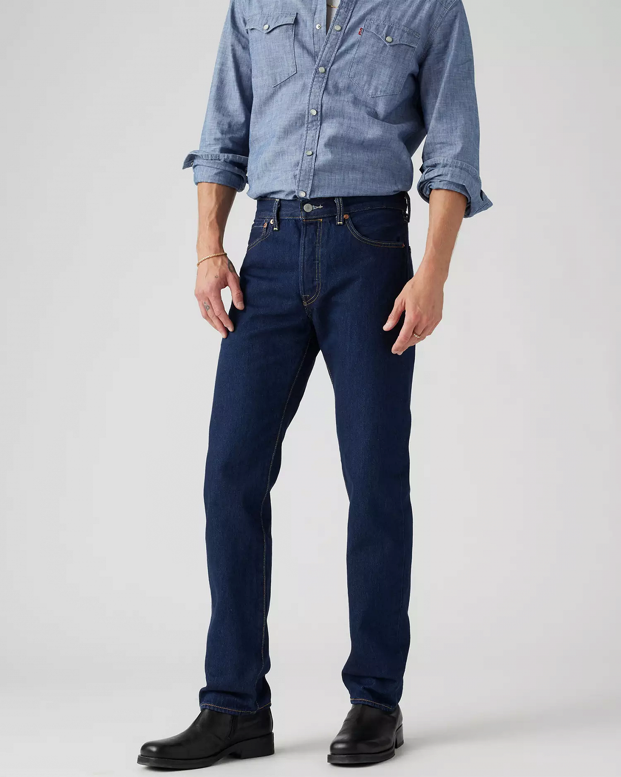 Мужские джинсы Levis - 501 '54 1954 Rinse - 28, фото №2