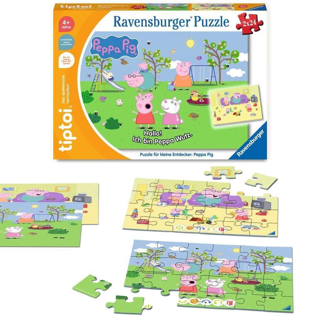 Пазли Ravensburger tiptoi 00163 Peppa Pig 2 x 24 деталі, фото №5