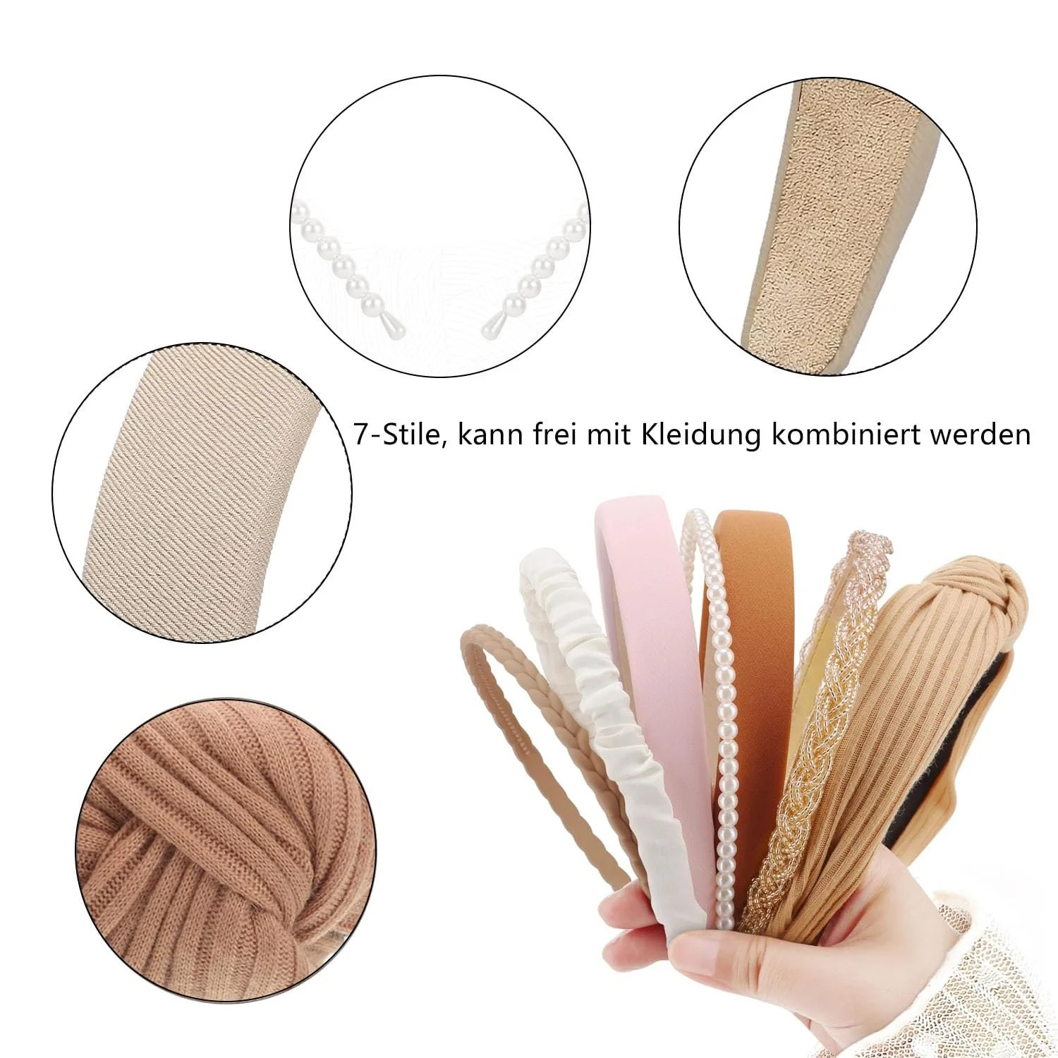 Набір жіночих обручів для волосся, різні моделі, фото №3