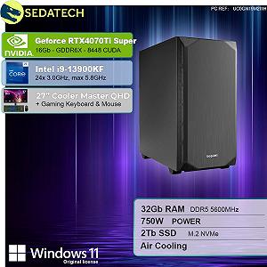 Комплект ПК Sedatech Silent Gaming i9-13900KF RTX4070Ti Super 32GB DDR5 2TB SSD M.2 Windows 11 Монітор 27 дюймів synthetic.ua - Фото 1