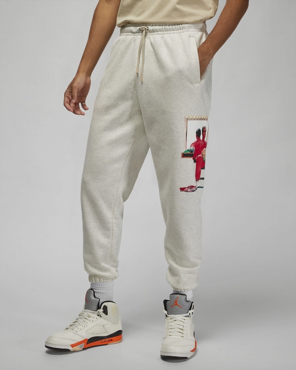 Штаны Air Jordan Artist Series By Jacob Rochester Fleece White XL, фото №2