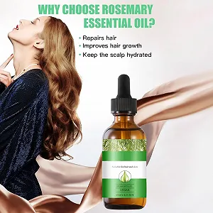 Масло для волос Tkekruh Rosemary, 60 мл, Масло для роста волос для более густых, длинных, полных и здоровых волос, против выпадения волос, эффективно утолщает волосы, для женщин и мужчин, сыворотка для волос synthetic.ua - Фото 1