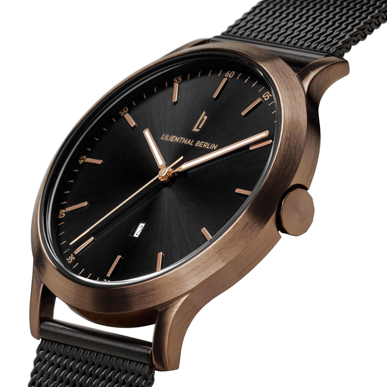 Часы Lilienthal Berlin Huxley Мужские Бронза 316L Нержавеющая сталь Кварцевый 40mm, фото №3