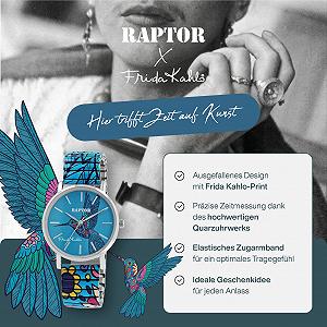 Часы Raptor Женские Frida Kahlo Edition с браслетом, высококачественные часы из нержавеющей стали цена на synthetic.ua - Фото 1 Часы Raptor Женские Frida Kahlo Edition с браслетом, высококачественные часы из нержавеющей стали synthetic.ua - Фото 1