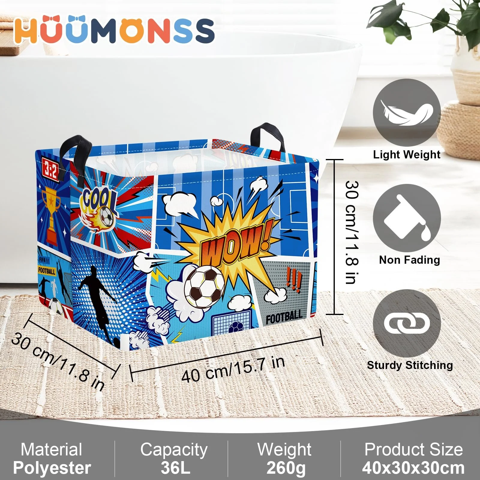 Корзина для игрушек HUUMONSS Детская, складная, для мальчиков, большая, 36 л, фото №6 Корзина для игрушек HUUMONSS Детская, складная, для мальчиков, большая, 36 л, фото №6