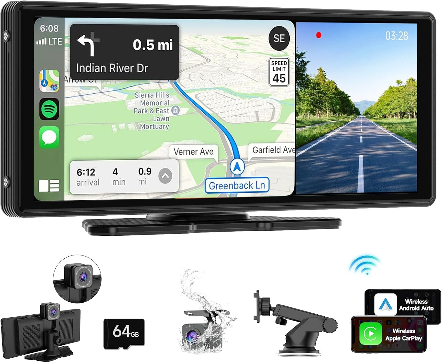 Автомагнітола Spendal CL860 / 9.3" / Сенсорна / Apple CarPlay / Android Auto / Bluetooth / WI-FI / FM / AUX / TF Card, фото №1