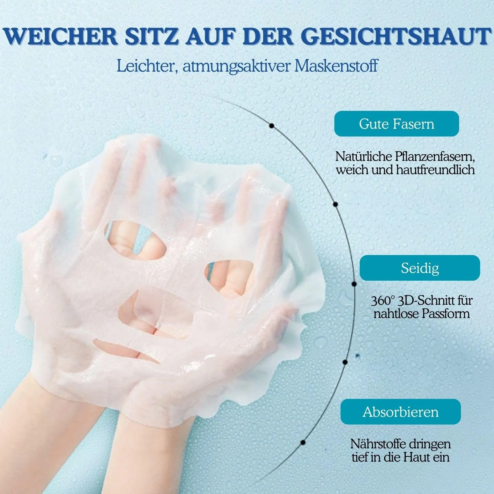 Тканинна Маска для обличчя Altherona Набір з 5 штук, Глибоке Зволоження, з Фруктовими Есенціями, фото №2