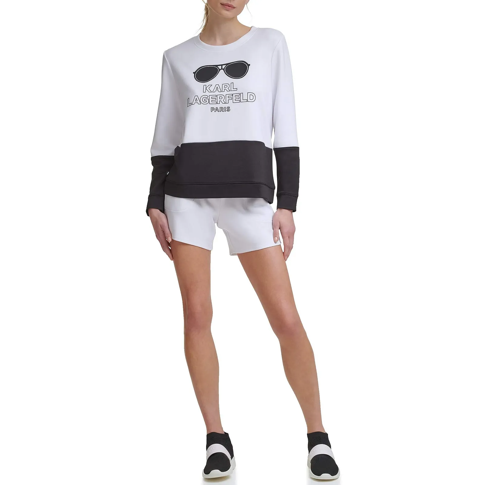 Жіночий світшот KARL LAGERFELD з довгими рукавами та графічним принтом, фото №2