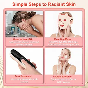 LED Маска для лица Vhipu 4 цвета (красный, синий, зеленый, ближний инфракрасный) для борьбы с акне, морщинами synthetic.ua - Фото 1