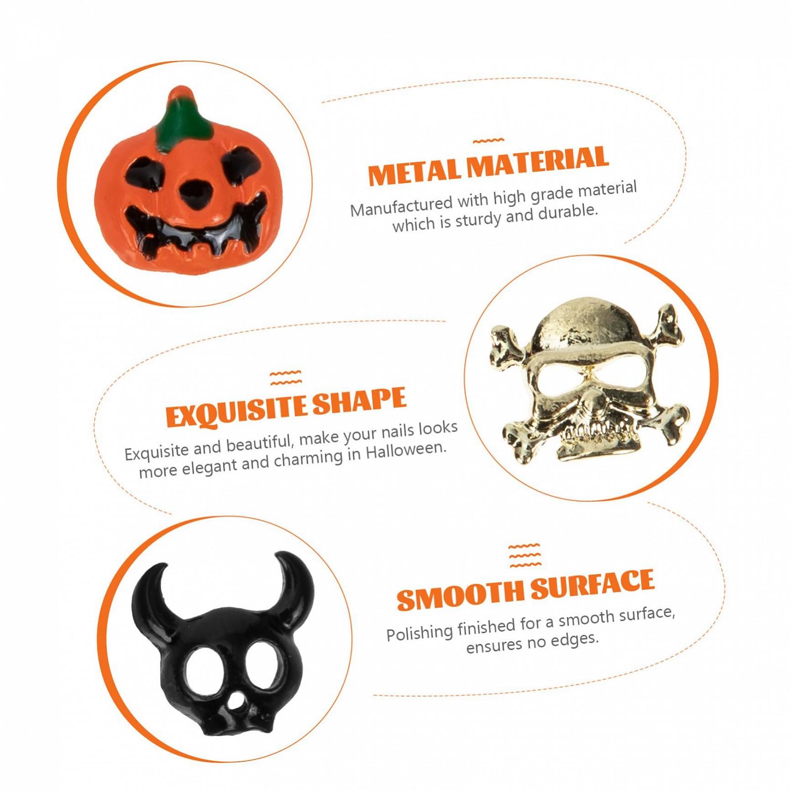 Стрази для нігтів Healeved, 200 шт, Хелловін, фото №6