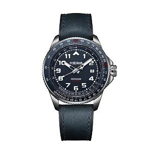 Часы SEA-GULL Skyline Series Slide Ruler Pilot Air Force Chronograph Automatic Mechanical 1124, Синий Ремешок, Серебряный Безель, Черный Браслет - Фото 1