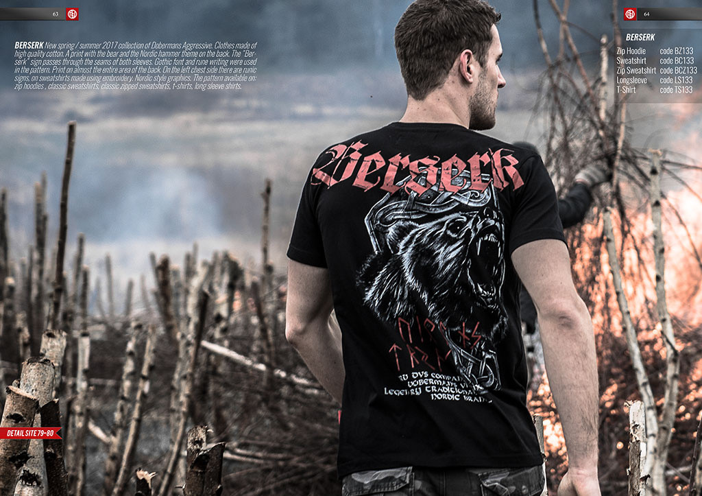 Мужская футболка черная Dobermans Berserk TS133BK M, фото №5