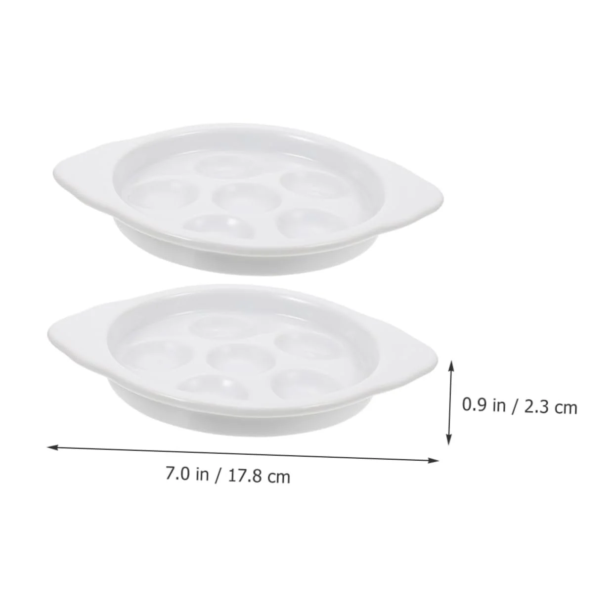 Форма для запікання равликів VALICLUD Набір 2 шт керамічна з ручками біла, фото №2