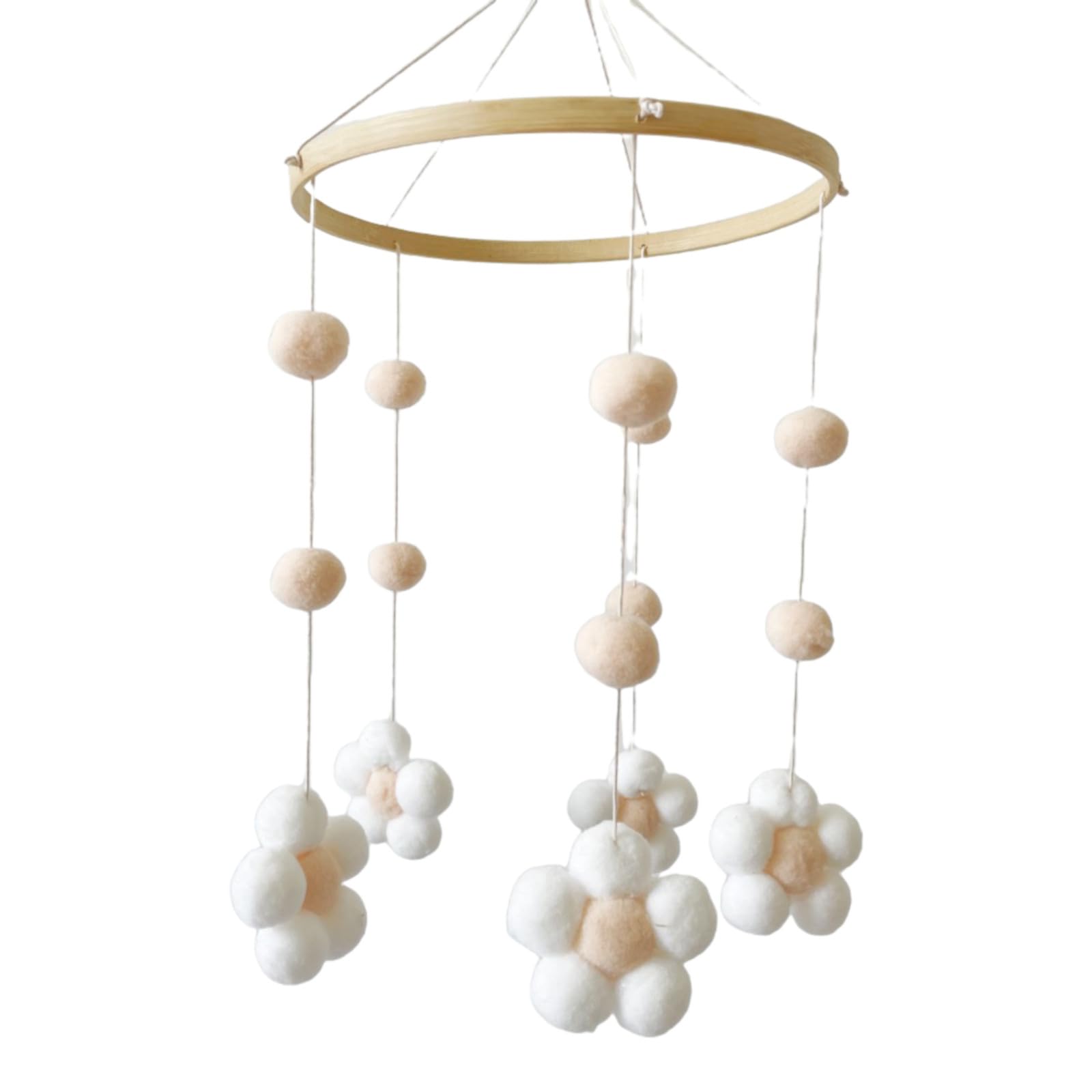 Подвеска Herfair Flowers Ветряные колокольчики для младенцев Бежевая, фото №1 Подвеска Herfair Flowers Ветряные колокольчики для младенцев Бежевая, фото №1