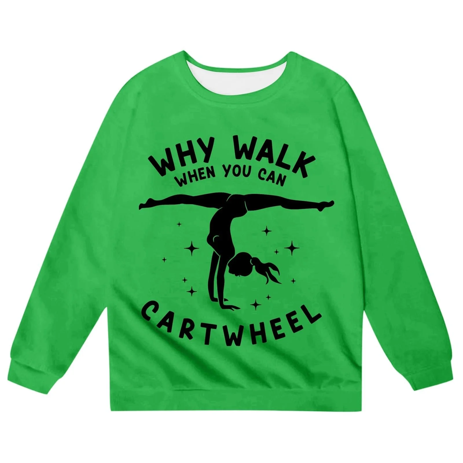 Модний дитячий світшот з принтом літер, круглим вирізом та довгими рукавами, фото №2