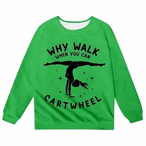 Модный детский свитшот с принтом букв, круглым вырезом и длинными рукавами synthetic.ua - Фото 1