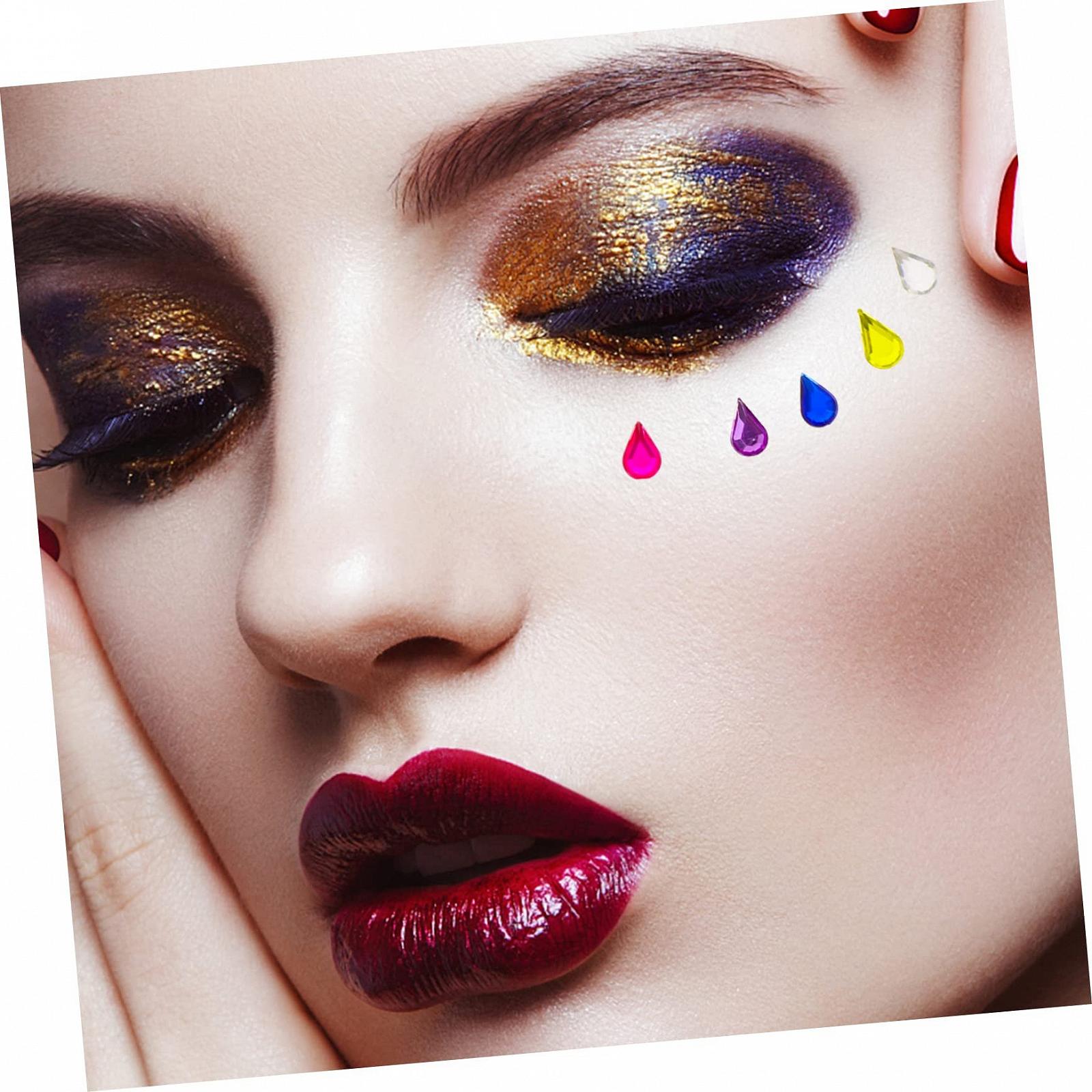 Стразы Листья Beavorty 5 шт. для лица, самоклеящиеся, для макияжа глаз, DIY, для вечеринок, фестивалей, костюмов, украшений для девушек и взрослых, фото №4