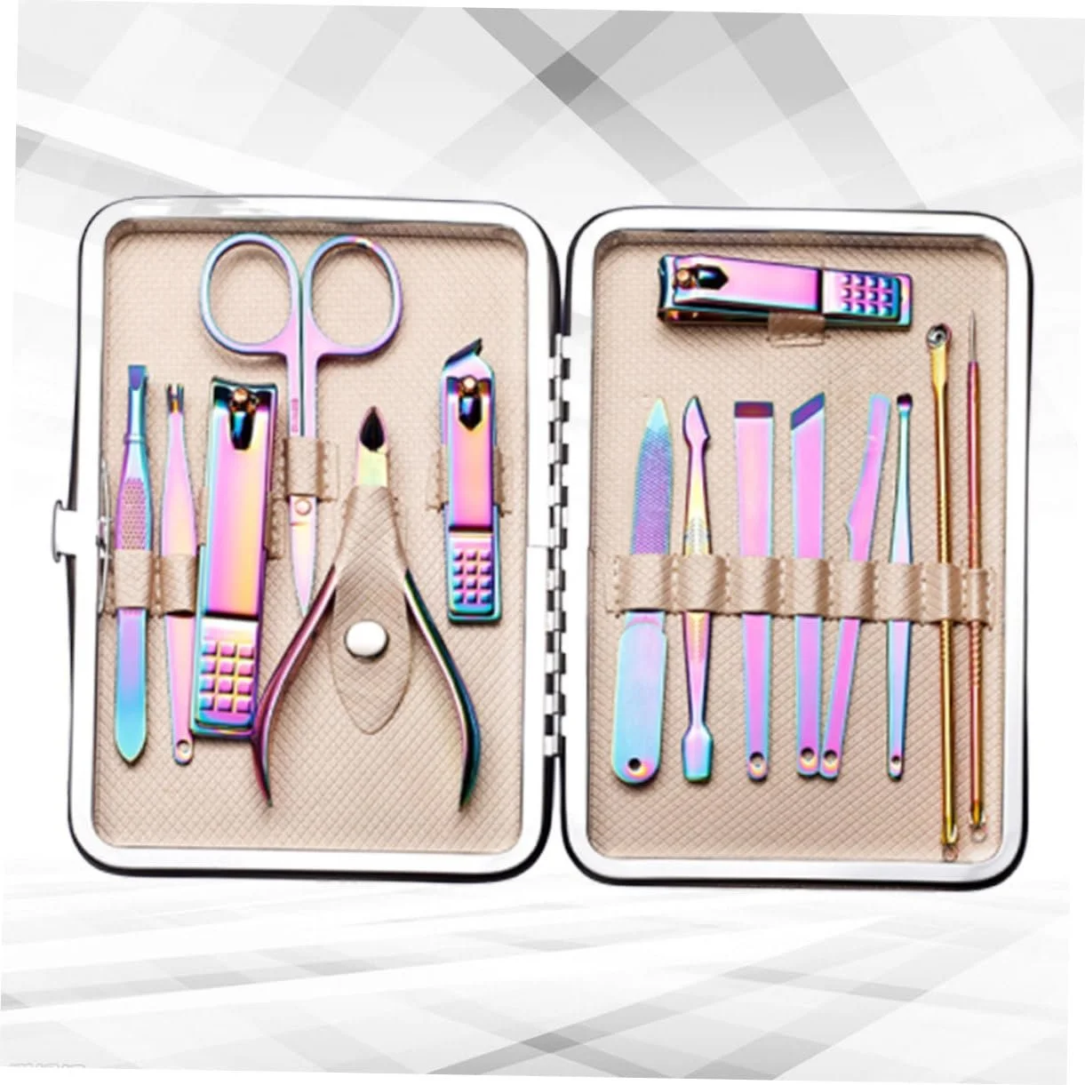 Набір для манікюру Healvian 15 предметів, нержавіюча сталь, дорожній, фото №7