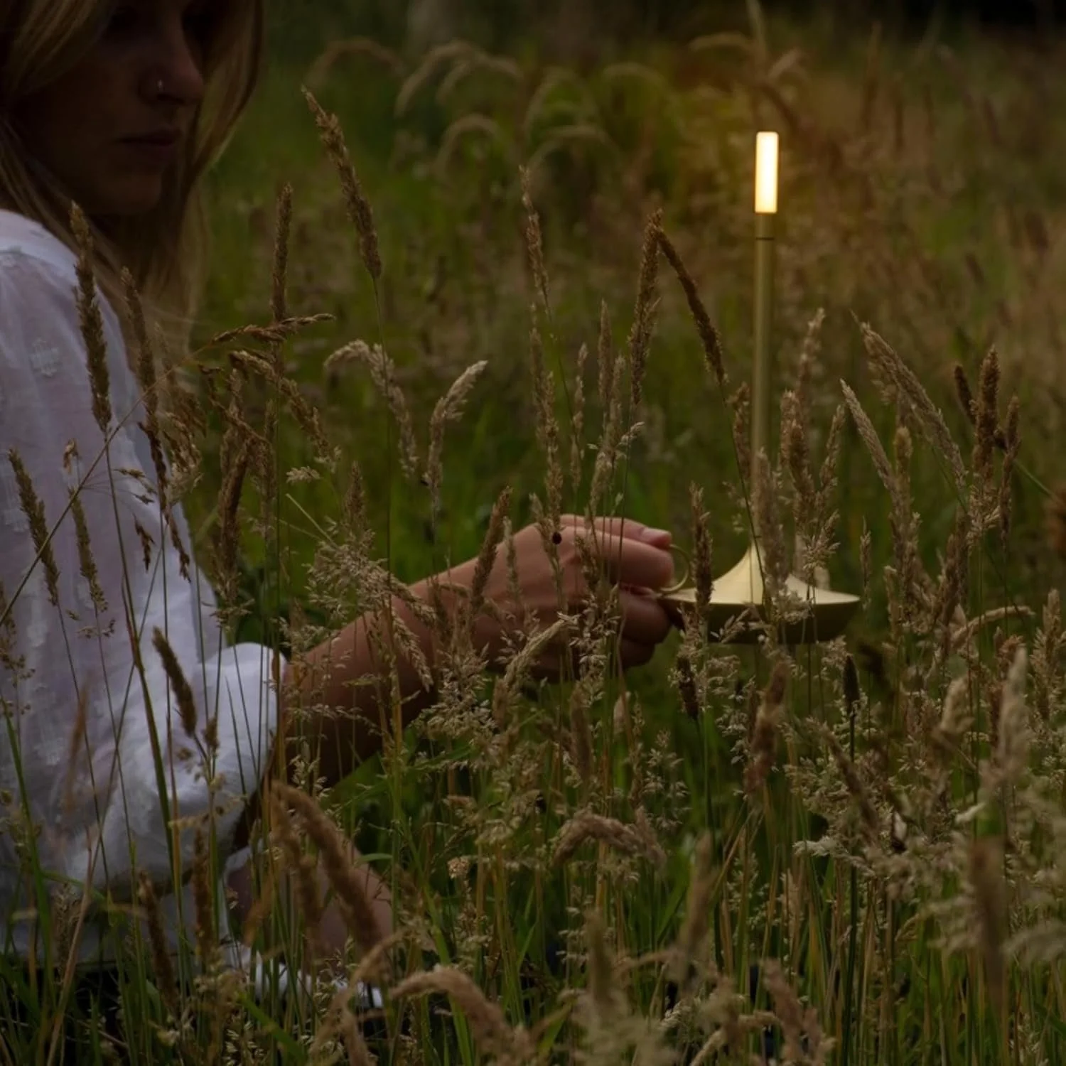 Настільна лампа Cuifati LED Бездротова Сенсорна 3 рівні яскравості Димована Золотиста, фото №8