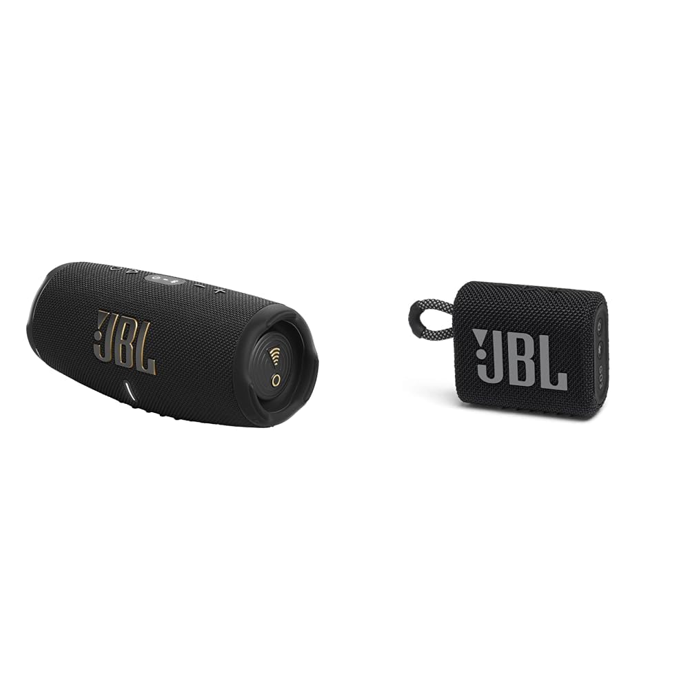 Бездротова колонка JBL Charge 5 з Bluetooth та Wi-Fi, до 20 годин роботи, чорний, фото №1