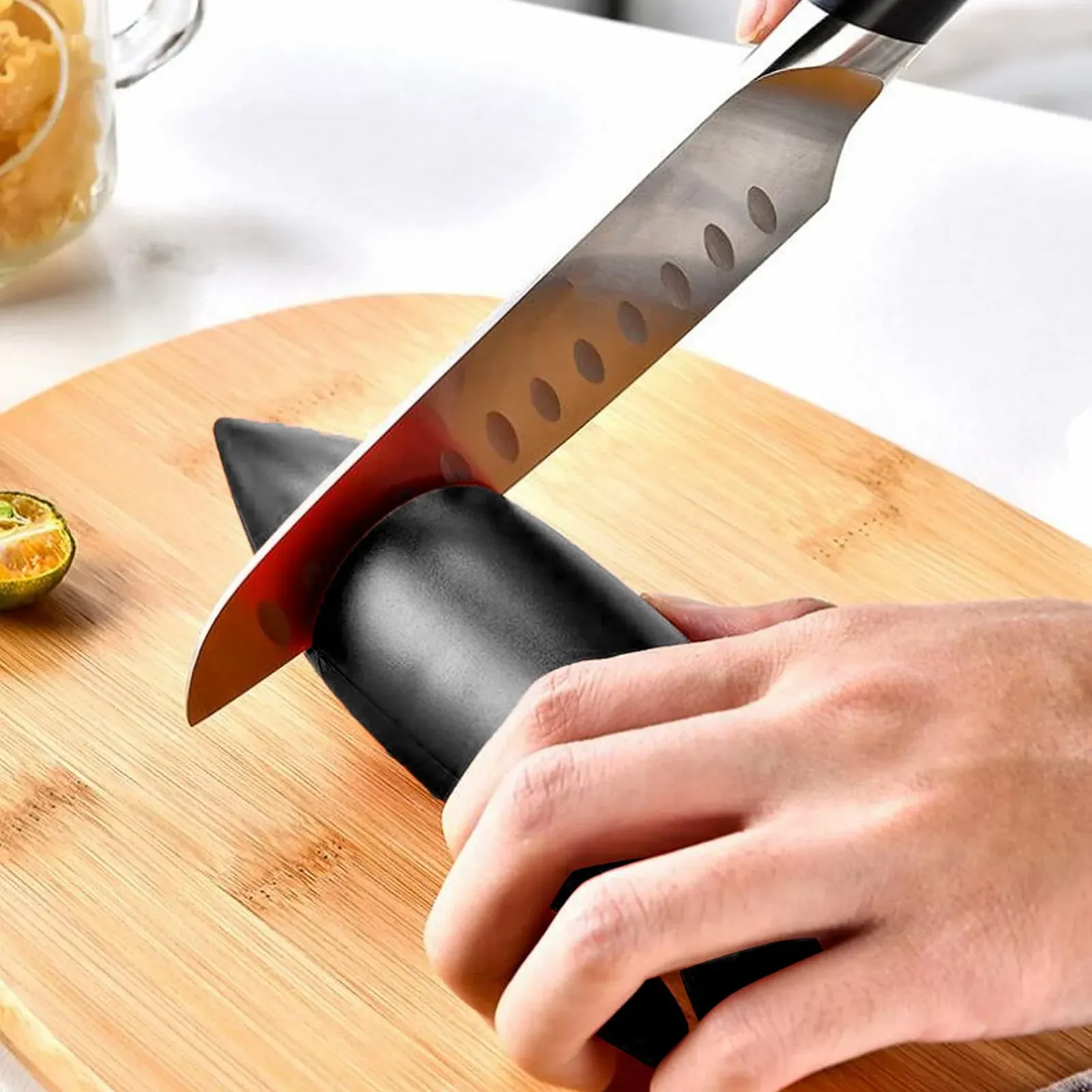 Точило для ножів та ножиць Kikumi ручне керамічне Чорний, фото №5 Точило для ножів та ножиць Kikumi ручне керамічне Чорний, фото №5