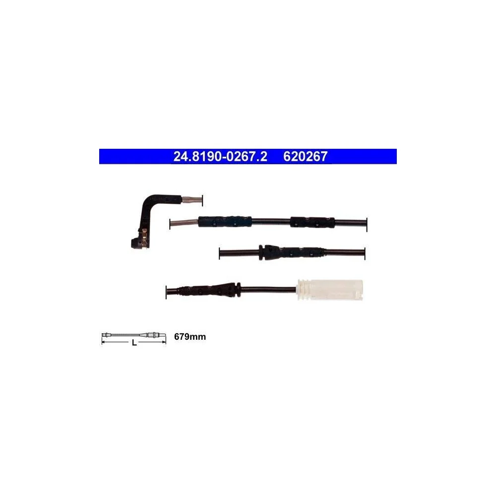 Датчик износа тормозных колодок ATE 24.8190-0267.2 для BMW передняя ось, фото №1