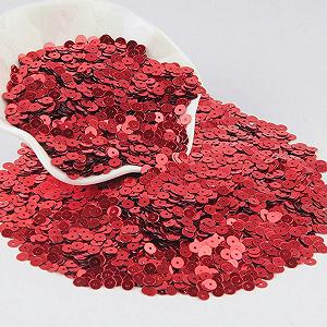 Пайетки Красный 3 мм – 25 мм, россыпные блестки, для дизайна ногтей, скрапбукинга, шитья, DIY-декорирования, 5 мм красный - Фото 1