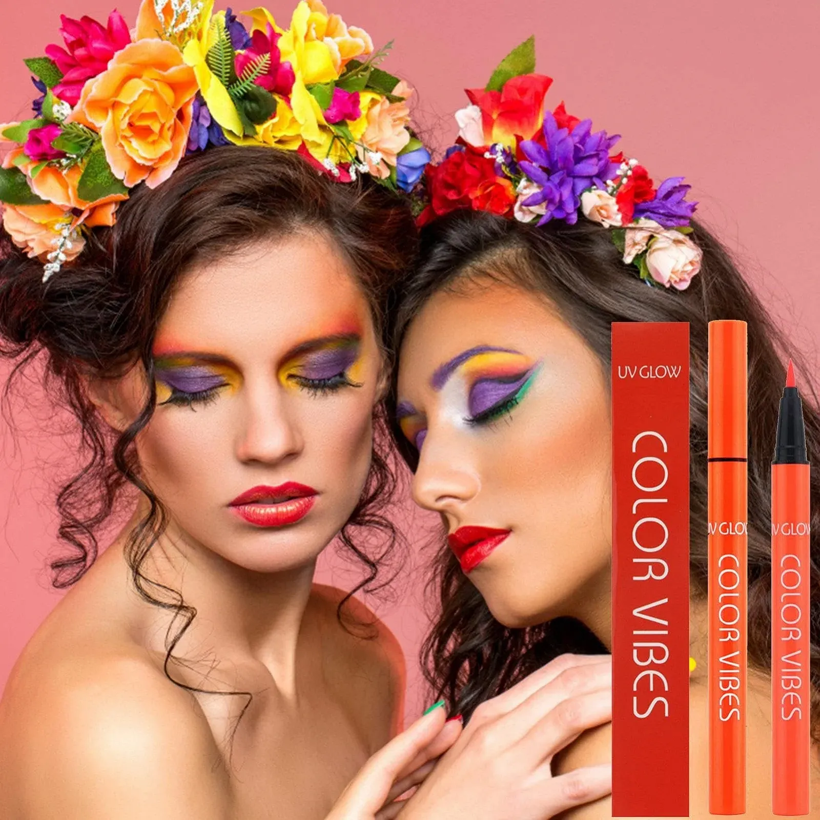 Підводка для очей Fowybe, матова, водостійка, не розмазується, 8 кольорів, неонова, для вечірок та маскарадів, фото №5