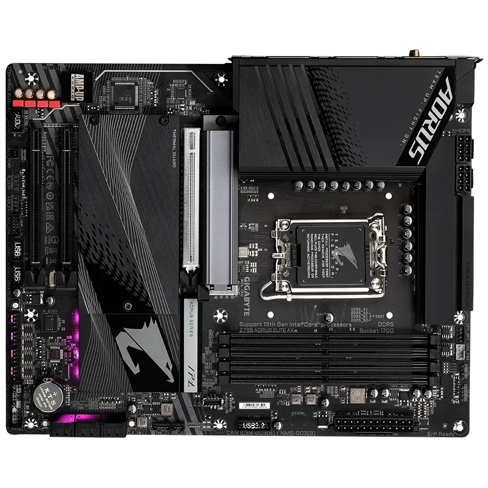 Материнська плата GIGABYTE Z790 AORUS ELITE AX / LGA1700 / Intel Z790 / DDR5 / Wi-Fi 6E + BT / ATX, фото №4 Материнська плата GIGABYTE Z790 AORUS ELITE AX / LGA1700 / Intel Z790 / DDR5 / Wi-Fi 6E + BT / ATX, фото №4