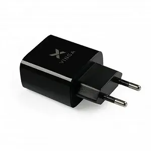 Зарядное устройство Vinga PD Type-C 20W Charger black 4A cable nylon VWCPDCTCC synthetic.ua - Фото 1