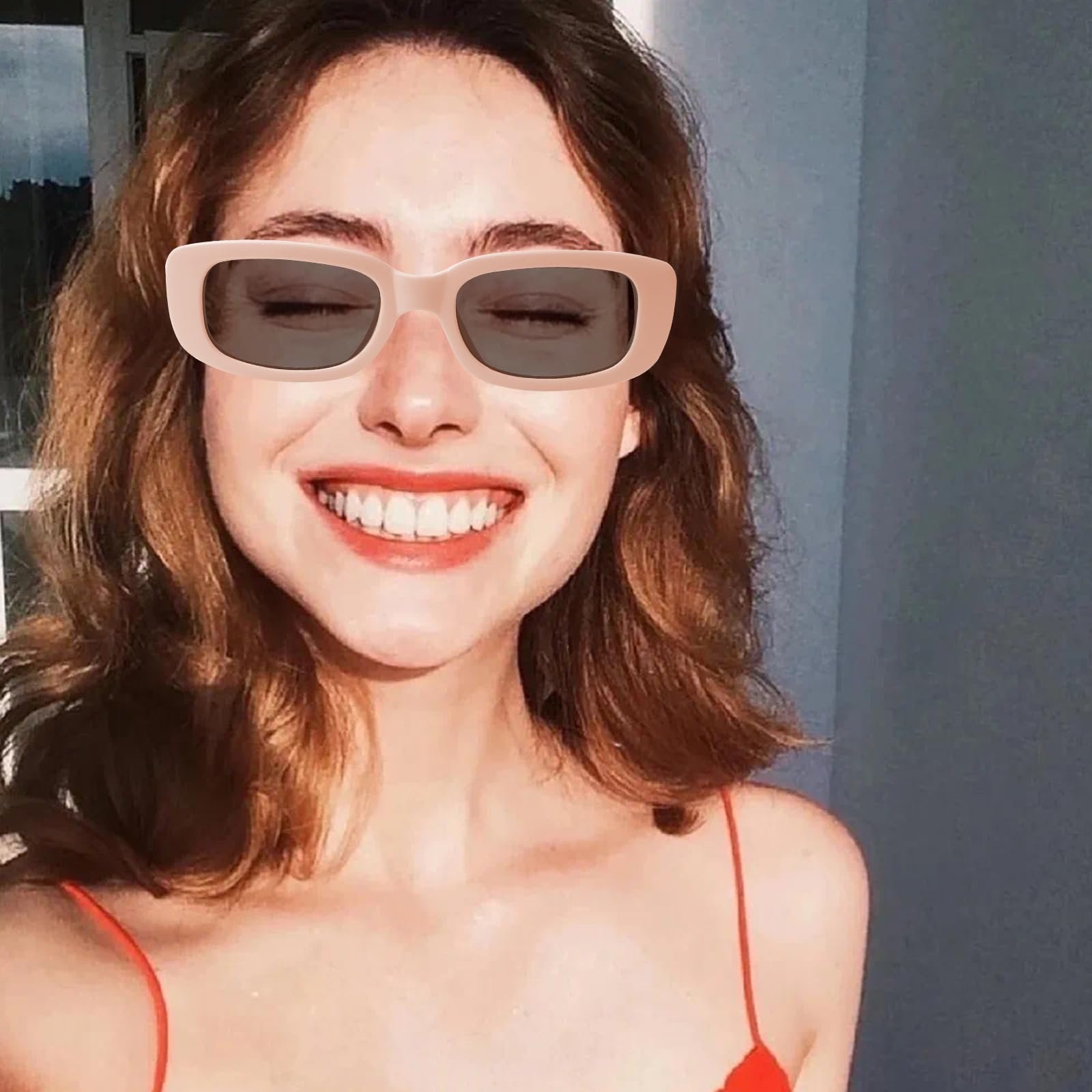 Сонцезахисні окуляри WANDGU Без оправи 24 пари Рожевий колір, фото №4