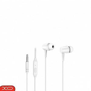 Навушники вакуумні провідні з мікрофоном HF XO EP57 White synthetic.ua - Фото 1