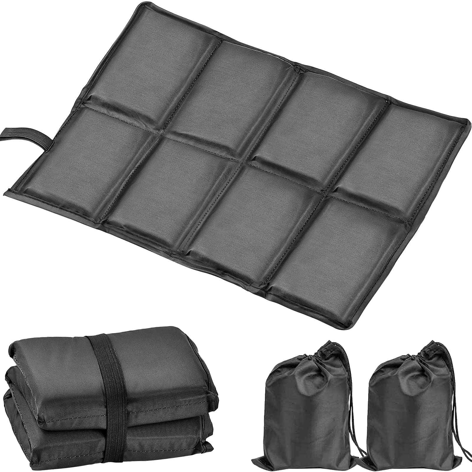 Сидушка HongBoom Pack of 2 Thermal Outdoor Seat Cushion Oxford Thermal Foldable Outdoor Seat Cushion Portable Black, фото №1