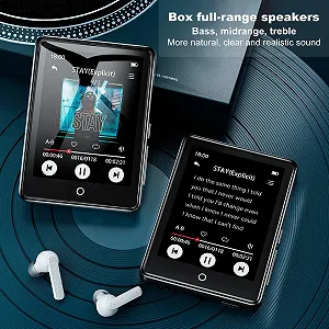 MP3-плеер 64GB Bluetooth 5.3, 2.8-дюймовый сенсорный экран, портативный HiFi, с динамиком, 18 успокаивающих звуков, до 45 часов автономной работы, FM-радио, поддержка 128GB synthetic.ua - Фото 1