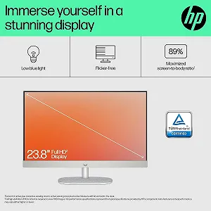 Моноблок HP All-in-One 24 cr0002sl / AMD Ryzen 3 7320U / RAM 8GB / SSD 512GB / 1 x HDMI / LAN / Wi-Fi 6 / Bluetooth 5.3 / Windows 11 Home / Белый synthetic.ua - Фото 1