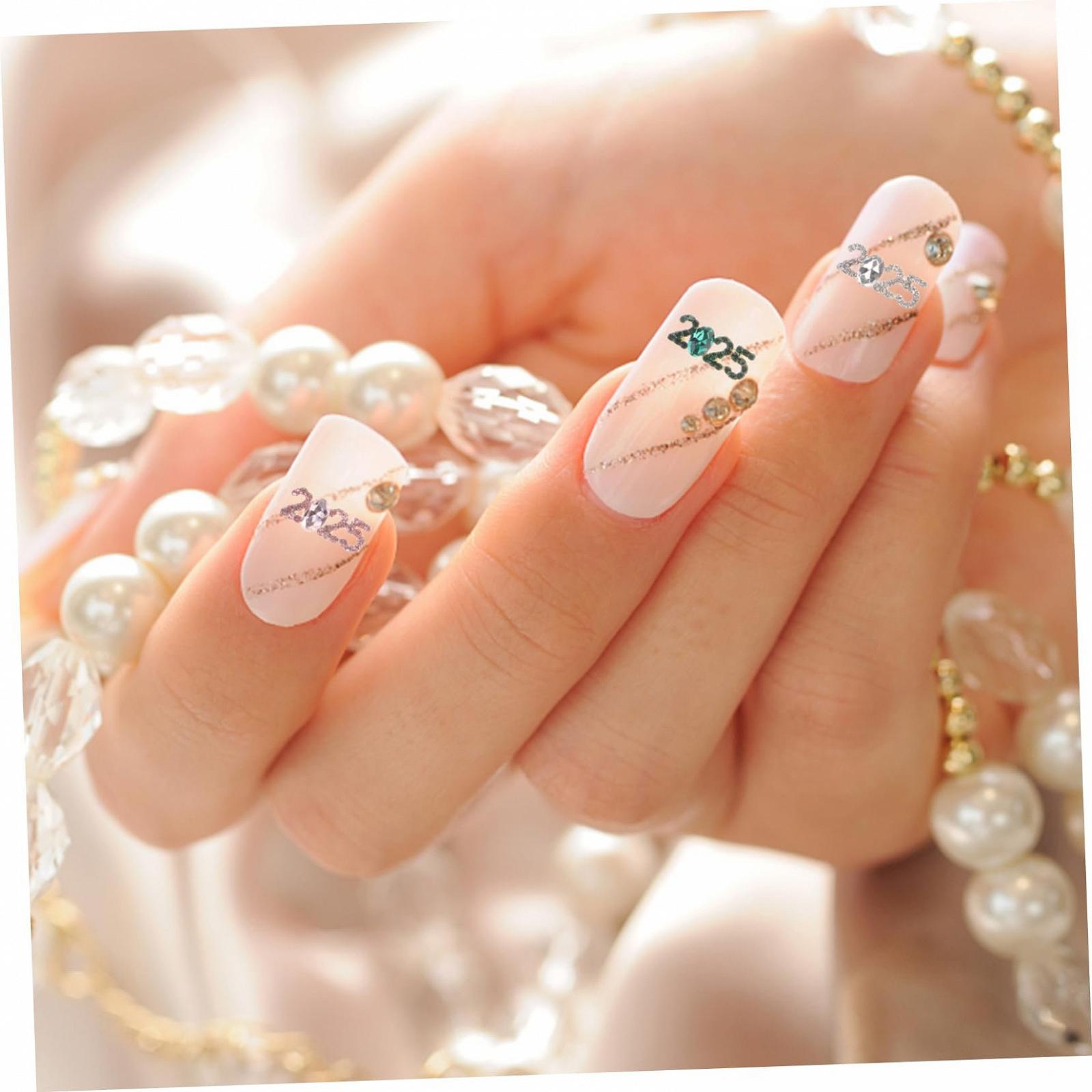 Украшения для ногтей Цифры 12 шт. Мини украшения для ногтей с блестками Легкие Прочные, фото №7