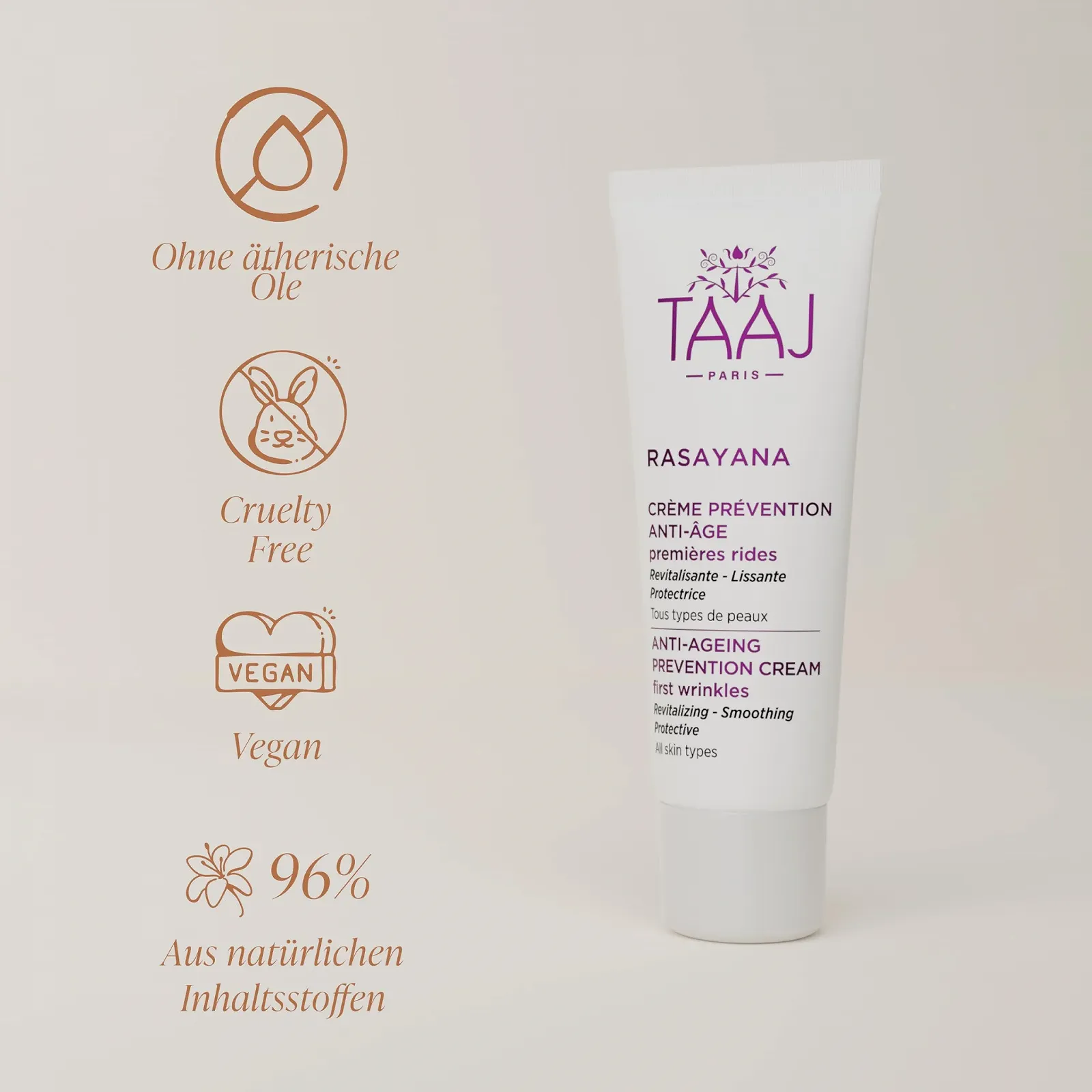 Крем Taaj Rasayana Anti-Ageing Prevention антивіковий 50 мл, фото №3 Крем Taaj Rasayana Anti-Ageing Prevention антивіковий 50 мл, фото №3