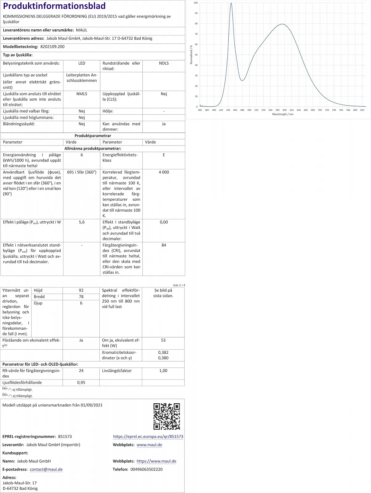 Настільна лампа Maul 82021 95 Space Срібляста, фото №16
