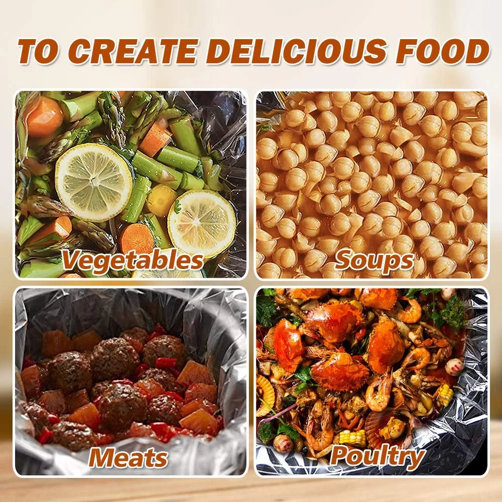 Лінери для повільноварки WRAPOK Кухонні одноразові пакети BPA Free Овальна або кругла каструля Великий розмір 13 x 21 дюйм 3-8.5 кварт 3 пакети (30 пакетів загалом), фото №6