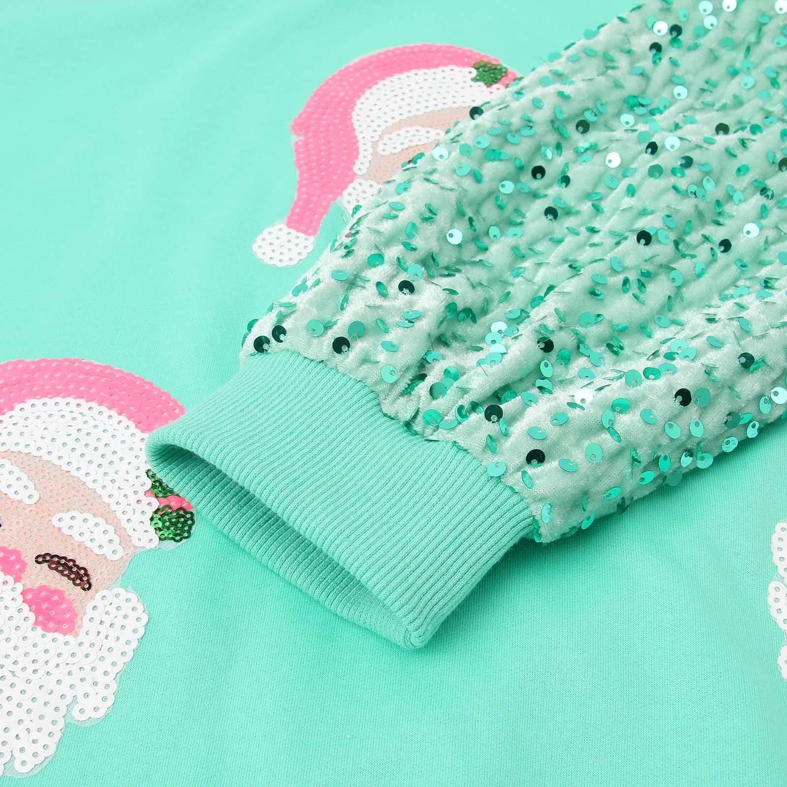 Рождественский джемпер 2024 Женский смешной рождественский свитшот Базовый свитер с круглым вырезом Большой уродливый рождественский свитшот Повседневная свободная рубашка с длинным рукавом Женский джемпер Блузка Праздничный джемпер для девочек-подростков, фото №5