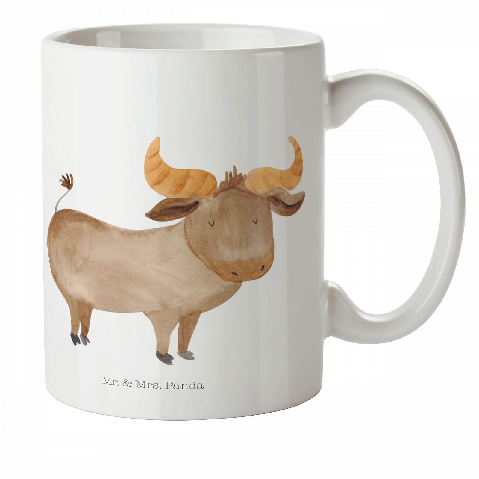 Детская Кружка Mr. & Mrs. Panda Знак Зодиака Телец Подарок Асцендент Гороскоп Уличная Посуда Кружка для Кемпинга Астрология Дорожная Кружка, фото №1