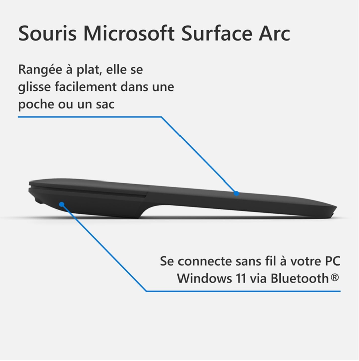 Мышь Microsoft Surface Arc Черная, фото №6