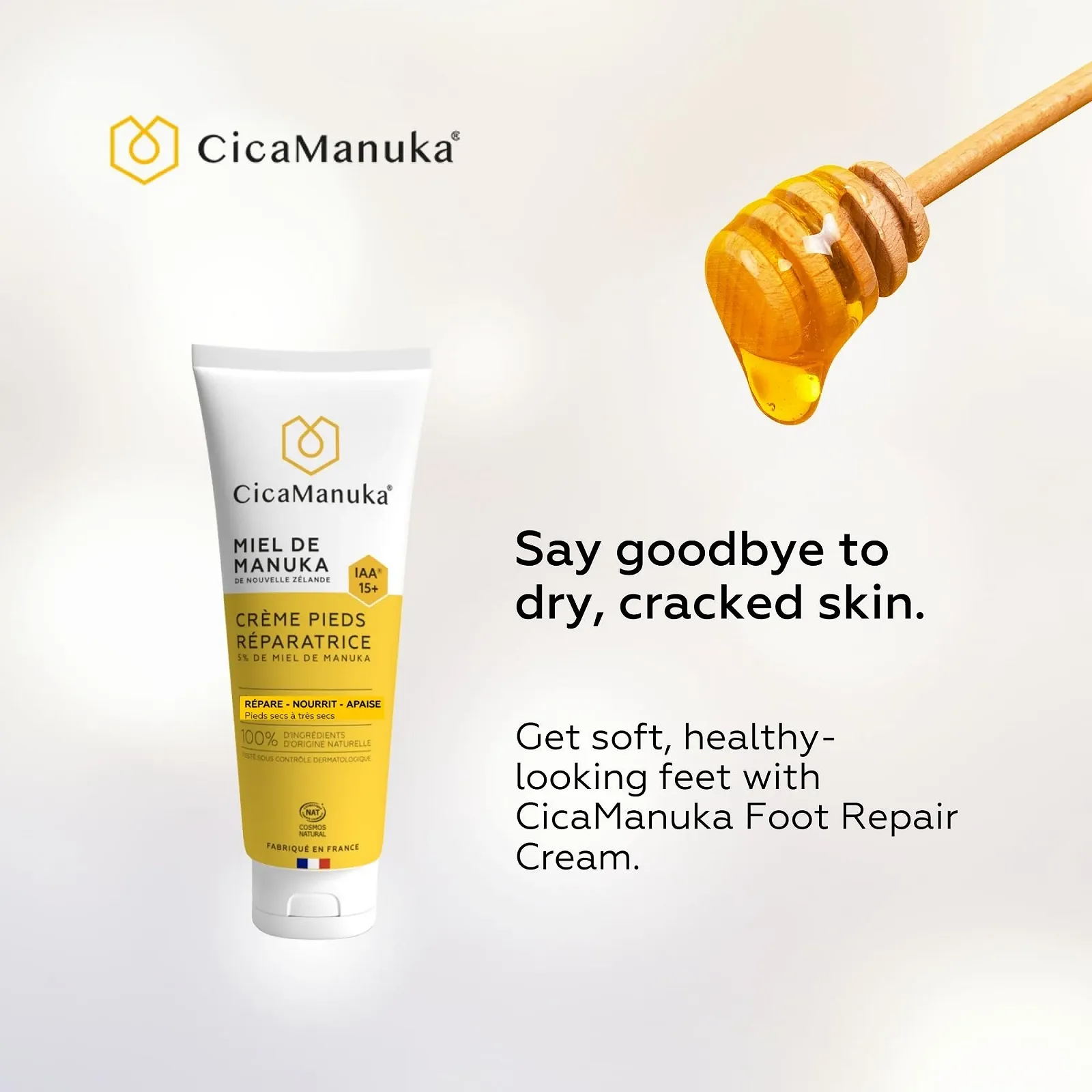 Восстанавливающий крем для ног CicaManuka с медом манука IAA15+ 75 мл, фото №2 Восстанавливающий крем для ног CicaManuka с медом манука IAA15+ 75 мл, фото №2