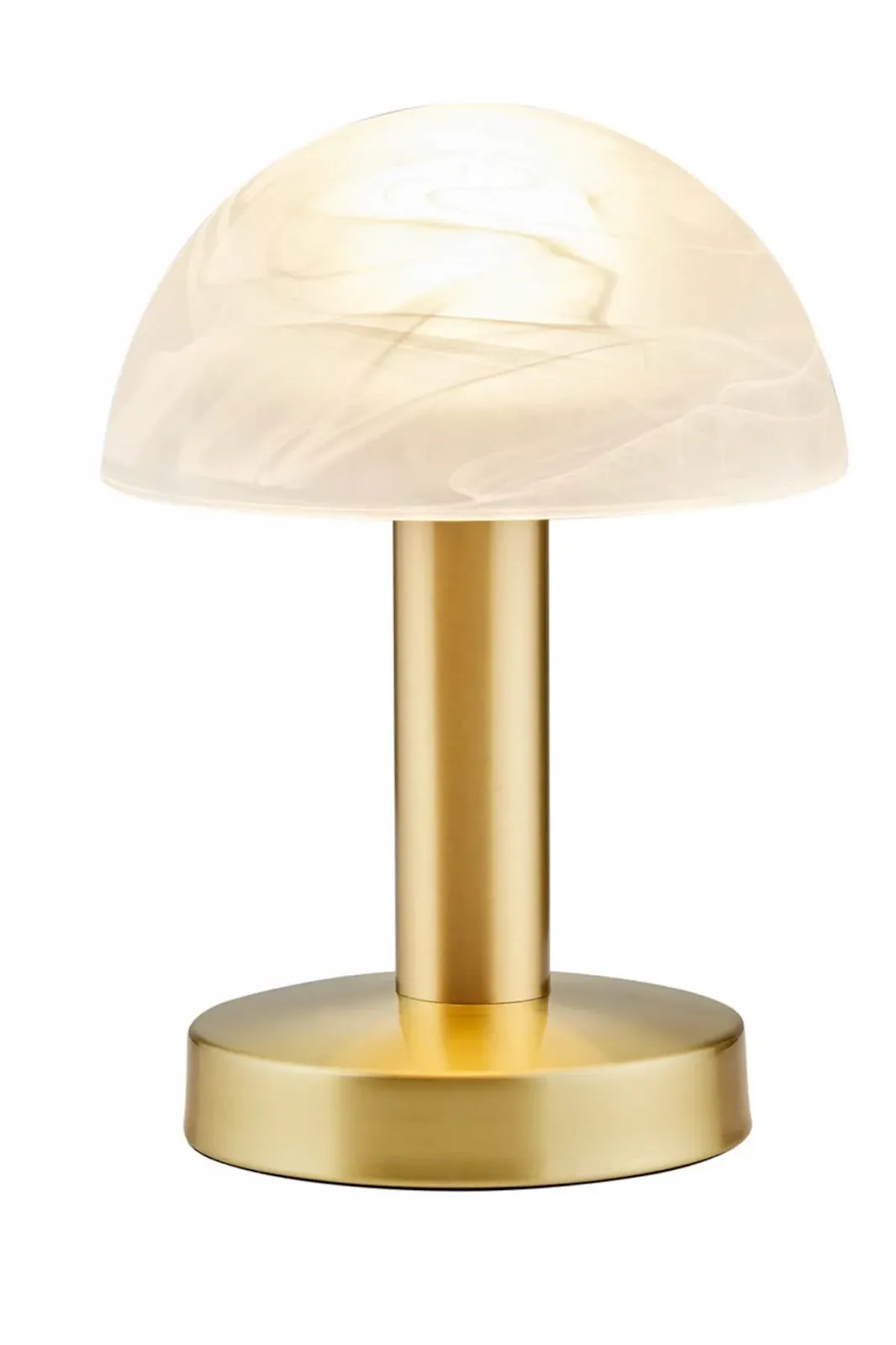 Світлодіодна настільна лампа Trio Leuchten Fynn II 599110108 4.9 Вт Touch-Me Латунь матова Алабастрове біле скло 21 см, фото №1